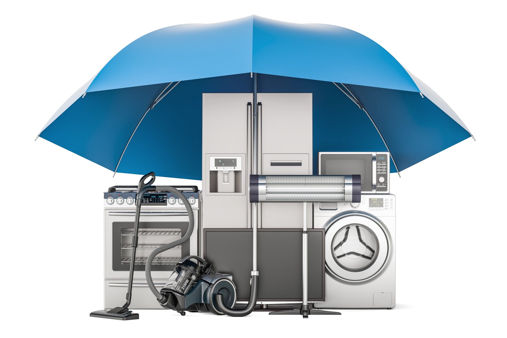 Household appliances, guarantee and protection concept. 3D rendering